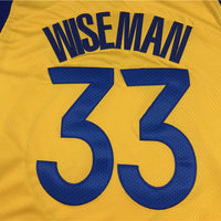 Men's Golden State Warriors James Wiseman Gold Fast Break Team Replica Jersey1