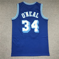 Men's Los Angeles Lakers Shaquille O'Neal Blue Hardwood Classics Swingman Jersey1