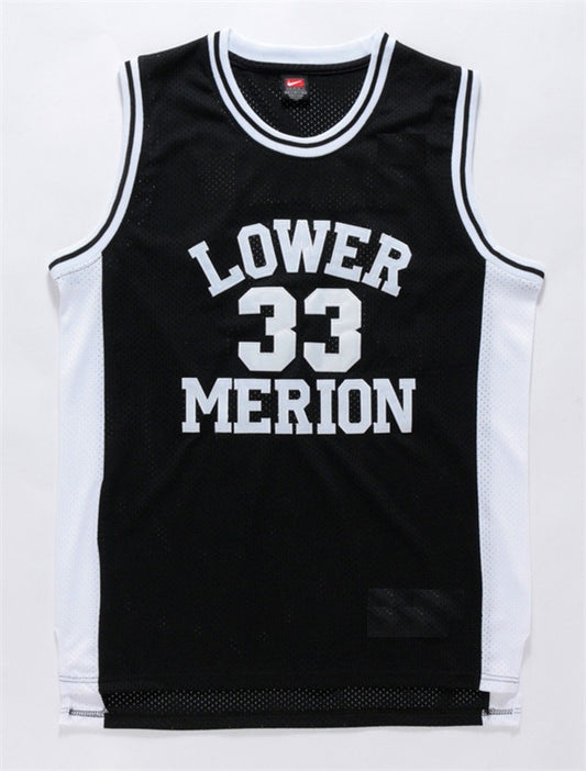 Men's Los Angeles Lakers Kobe Bryant #33 Lower Merion High School Jersey1 Black