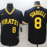 Men's Pittsburgh Pirates Willie Stargell #8 Black Replica Baseball Jersey1