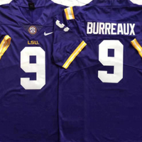 Men's LSU Tigers Joe Burrow #9 Purple Player Alumni Team Jersey
