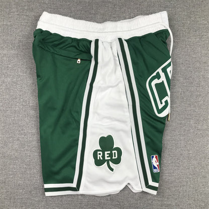 Men's Boston Celtics Green/White City Edition Basketball Shorts1