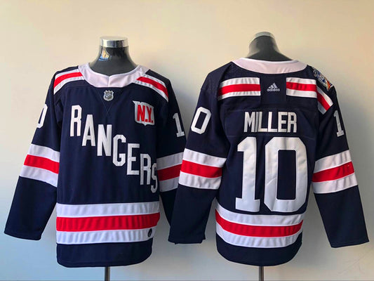Men's New York Rangers J.T. Miller #10 Navy Player Game Jersey1