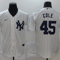 Men's New York Yankees Gerrit Cole #45 White Replica Baseball Jersey1