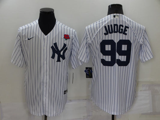 Men's New York Yankees Aaron Judge #99 White Replica Player Jersey1