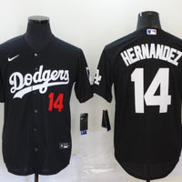 Men's Los Angeles Dodgers Enrique Hernandez #14 Black Stitched Jersey1