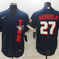 Men's Toronto Blue Jays Vladimir Guerrero Jr. #27 Navy All Star Player Jersey1