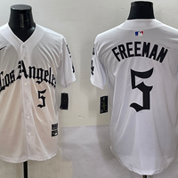Men's Los Angeles Dodgers Freddie Freeman #5 White Team Player Jersey