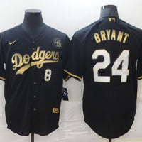 Men's Los Angeles Dodgers Kris Bryant #8-24 Black Replica Player Jersey1