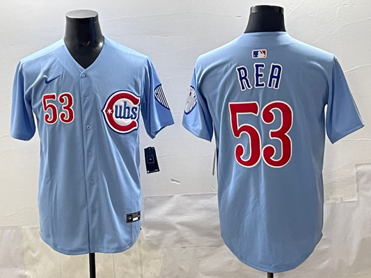 Men's Chicago Cubs Colin Rea #53 Light Blue Alternate Replica Player Jersey