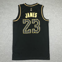 Men's Los Angeles Lakers LeBron James #23 NBA Black Swingman Player Jersey1