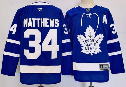 Men's Toronto Maple Leafs Auston Matthews #34 Fanatics Blue Player Jersey