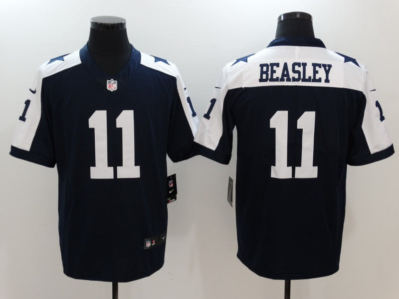 Men's Dallas Cowboys Cole Beasley #11 Navy Game Jersey1