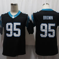 Men's Carolina Panthers Derrick Brown #95 Black Player Game Jersey1