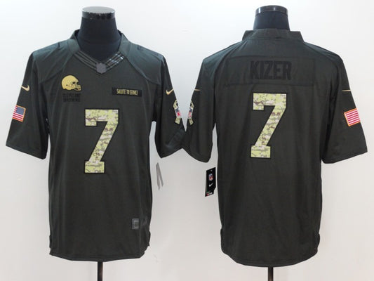 Men's Cleveland Browns DeShone Kizer #7 Black Game Jersey1