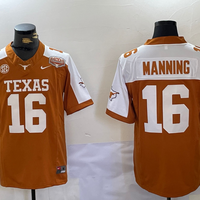 Men's Texas Longhorns Arch Manning #16 Orange Game Jersey