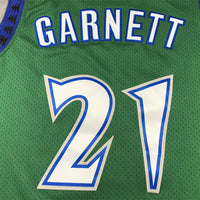 Men's Minnesota Timberwolves Kevin Garnett #21 Green Hardwood Classics Swingman Jersey1