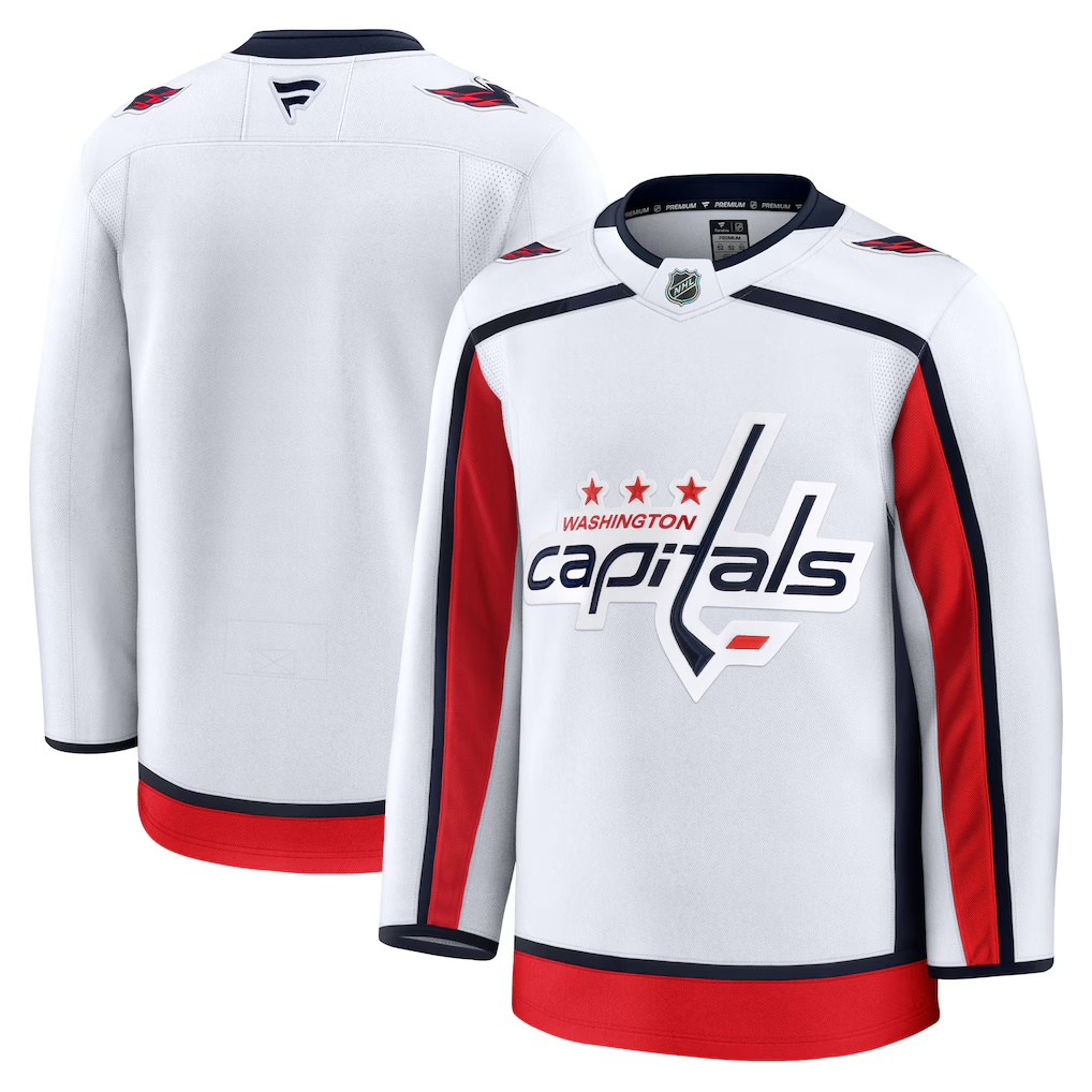 Men's Washington Capitals Fanatics White Away Premium Blank Jersey