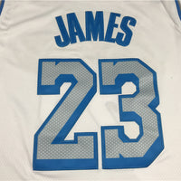 Men's Los Angeles Lakers LeBron James 2020/21 White Swingman Jersey1 City Edition