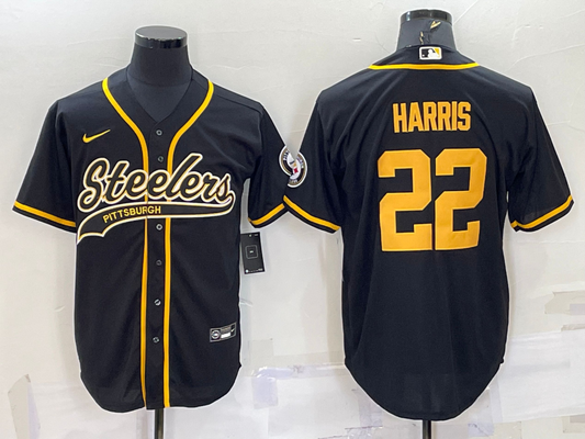Men's Pittsburgh Steelers Najee Harris #22 Black Vapor F.U.S.E. Limited Jersey1