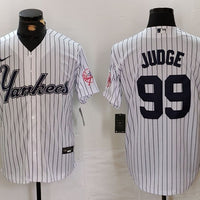 Men's New York Yankees Aaron Judge White Replica Player Jersey1