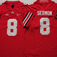 Men's Ohio State Buckeyes Trey Sermon #8 Scarlet Player Game Jersey