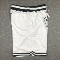 Men's Brooklyn Nets White Basketball Retro Shorts1