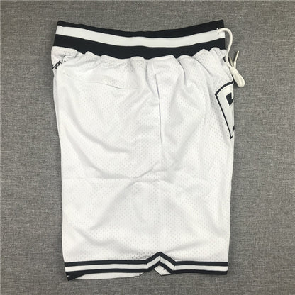 Men's Brooklyn Nets White Basketball Retro Shorts1