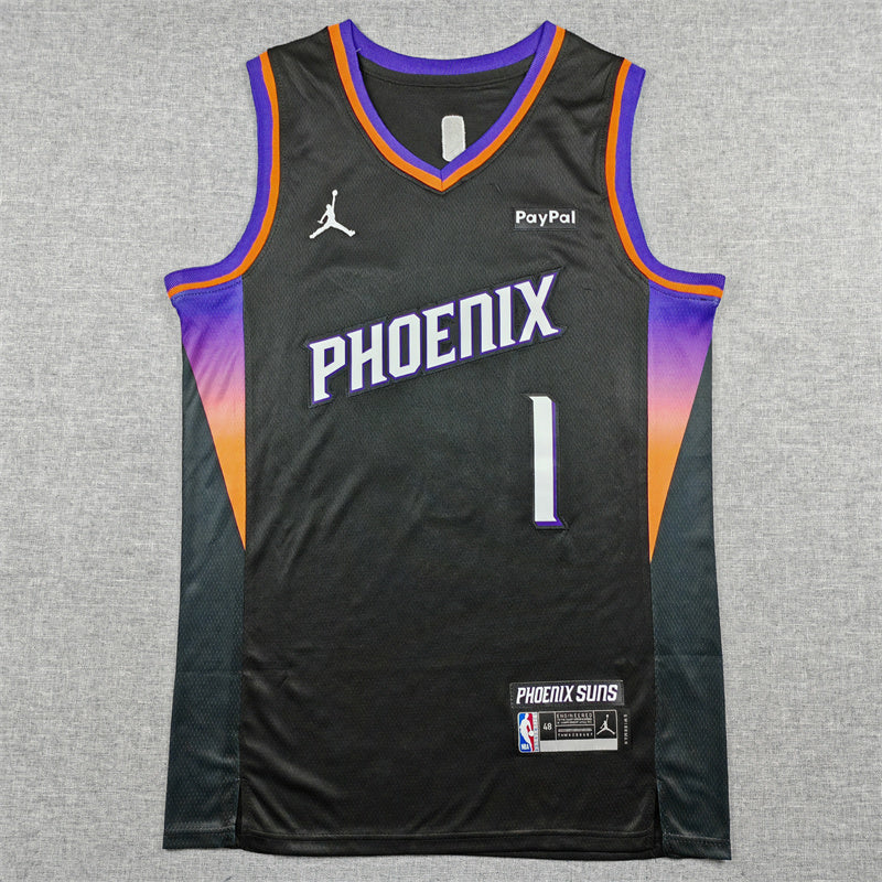 Men's Phoenix Suns Devin Booker #1 Black Swingman Jersey - Statement Edition