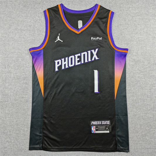 Men's Phoenix Suns Devin Booker #1 Black Swingman Jersey - Statement Edition