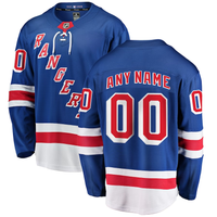 Men's New York Rangers Royal Custom Player Game Jersey1