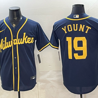 Men's Milwaukee Brewers Robin Yount #19 Navy Alternate Limited Jersey