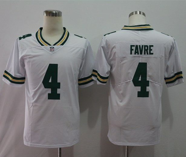 Men's Green Bay Packers Brett Favre #4 White Game Player Jersey1