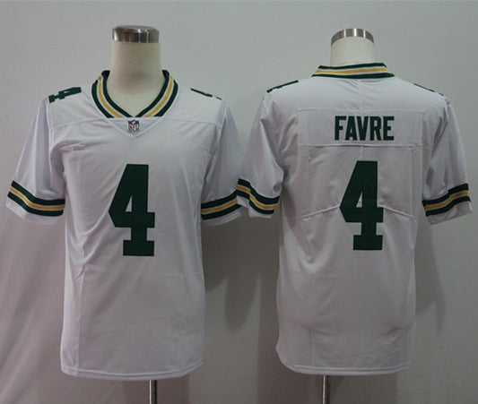 Men's Green Bay Packers Brett Favre #4 White Game Player Jersey1