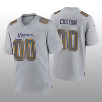 Custom1 Minnesota Vikings Gray Atmosphere Game Jersey1 Stitched Jerseys Football Jerseys