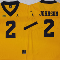 Men's Michigan Wolverines Will Johnson #2 Yellow Game Jersey
