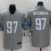 Aidan Hutchinson #97 Detroit Lions Gray Game Jersey - JerseysFreak