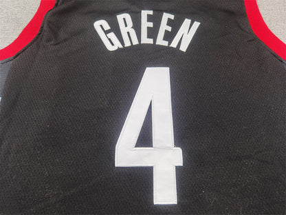 Men's Houston Rockets Jalen Green #4 Black Swingman Jersey1 - Statement Edition