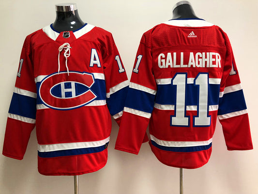 Men's Montreal Canadiens Brendan Gallagher #11 Red Player Jersey1