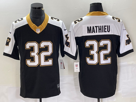 Men's New Orleans Saints Tyrann Mathieu #32 Black Player Alternate Game Jersey1
