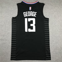 Men's LA Clippers Paul George #13 NBA Black Classics Jersey1