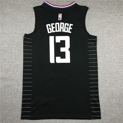 Men's LA Clippers Paul George #13 NBA Black Classics Jersey1