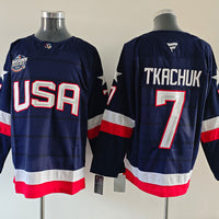Men's United States 2025 4 Nations Face-Off Brady Tkachuk #7 Fanatics Navy Breakaway Jersey