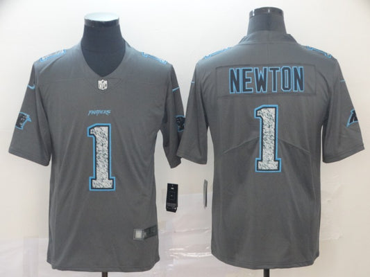 Men's Carolina Panthers Cam Newton #1 Gray Game Jersey1