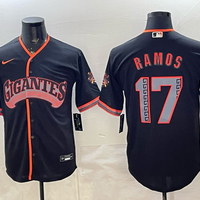 Men's San Francisco Giants Heliot Ramos #17 Black Alternate Stadium Jersey