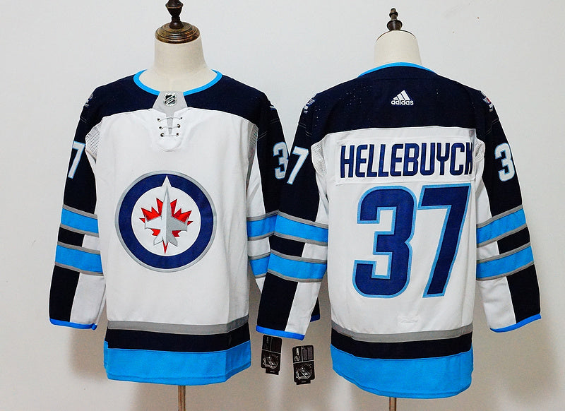 Men's Winnipeg Jets Connor Hellebuyck #37 White Home Breakaway Player Jersey1