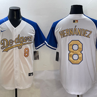 Men's Los Angeles Dodgers Enrique Hernandez #8 White 2025 Gold Collection Player Jersey