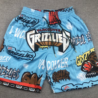 Memphis Grizzlies Blue Graffiti Pocket Shorts
