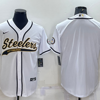 Men's Pittsburgh Steelers White Blank Jersey1