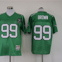 Men's Philadelphia Eagles Jerome Brown Mitchell & Ness Kelly Green Legacy Replica Jersey1